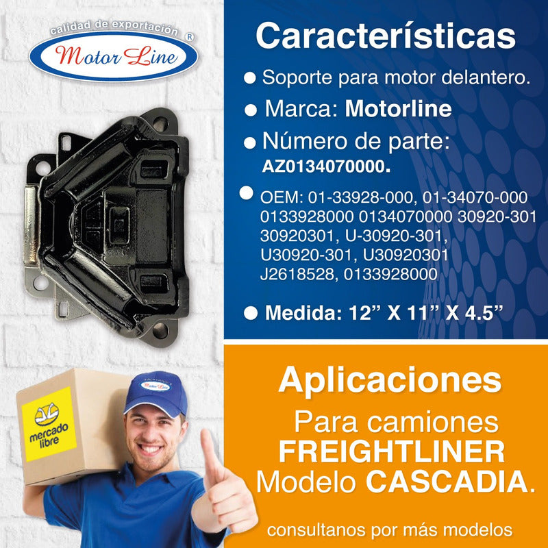 001 / Soporte De Motor / Freightliner / Cascadia