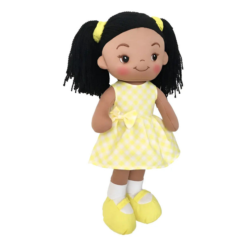 Muñeca De Trapo Y Tela Laura Color Amarillo