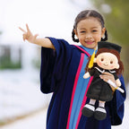 Muñeca Tela Linzy Toys Leea Graduación 40 Cm Con Diploma