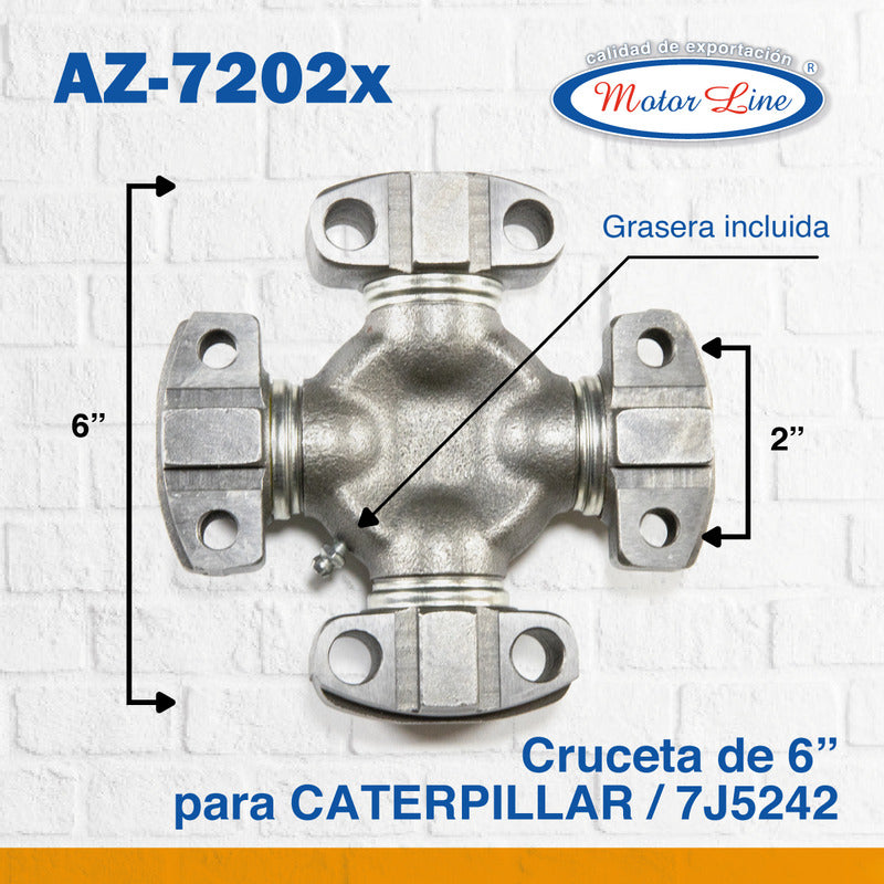 030 / Cruceta 6 In Caterpillar Serie 1710 1760 1810 Az-7202x