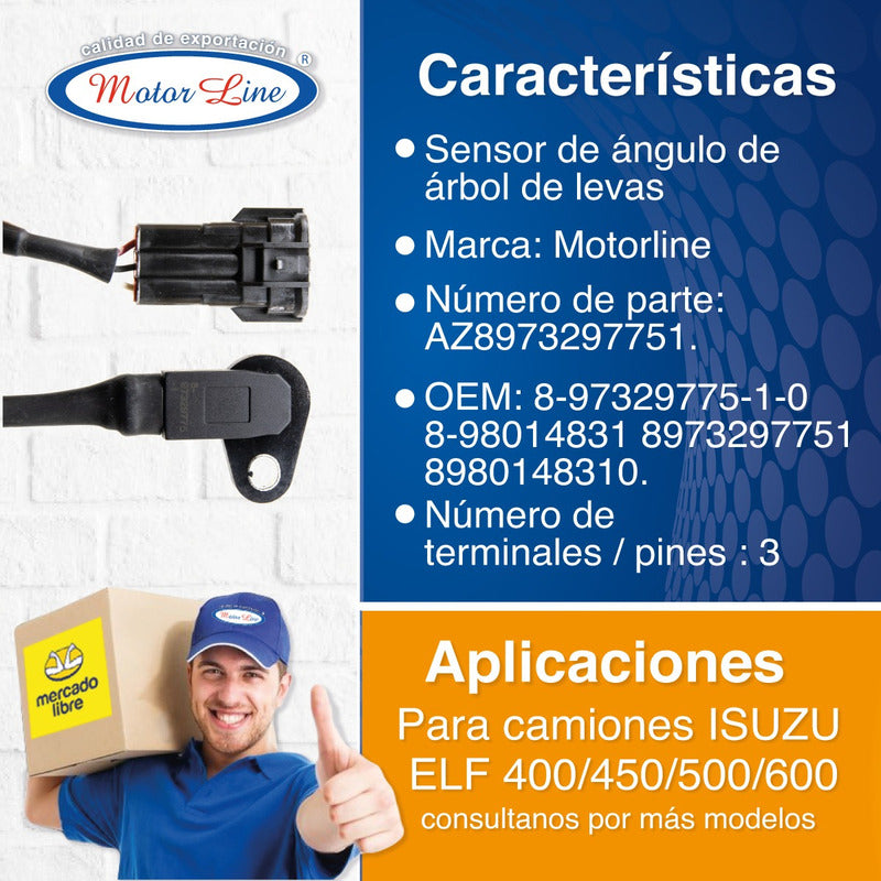 128 / Sensor Posición Árbol / Isuzu Elf 400 / 500 / 600