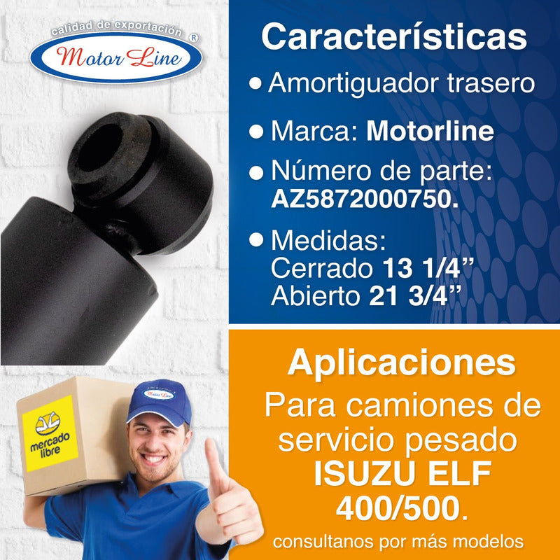 132 / 4 Amortiguadores / Traseros / Isuzu Elf 400 / 450