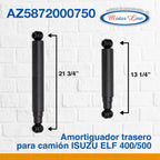 132 / 4 Amortiguadores / Traseros / Isuzu Elf 400 / 450
