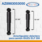 133 / Amortiguador / Delantero / 10.75  / Isuzu / Elf 200.
