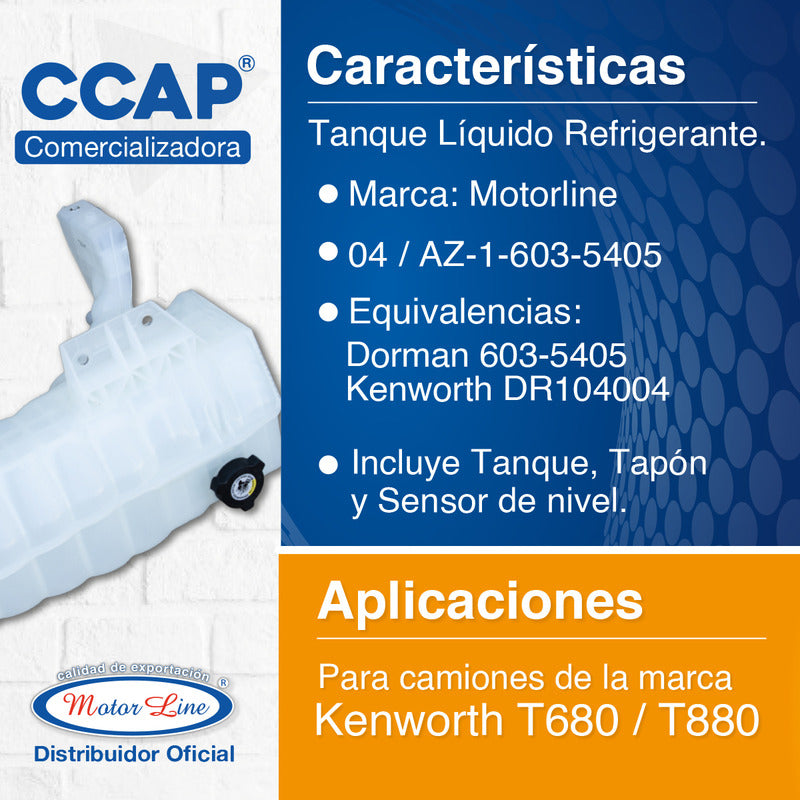 004 / Depósito Líquido Refrigerante / Kenworth / T680 / T880
