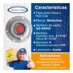 008 / Tapa Maza / Hub Cap / Aceite / 6 Barrenos / 5 5/16.
