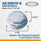 012 / Tapa Maza Eje Freuhauf / Grasa / Rosca / 6 7/8